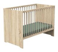 Chambre bébé duo MONTANA - Lit 120x60 + Commode a langer 2 tiroirs décor chene doré - SAUTHON G