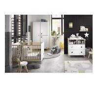 Chambre Bébé Duo Oslo - Lit 120x60 + Commode A Langer 2 Tiroirs Gouttes - Sauthon