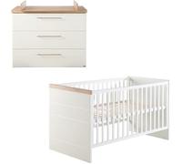 Chambre bébé évolutive 2 pièces avec soft-close nele blanc / chêne artisan TU