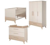 Chambre bébé évolutive complète avec soft-close sidney cashmere / chêne TU
