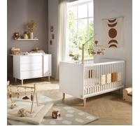 Chambre bébé, Lit évolutif et Commode à langer 3 tiroirs et 1 porte - PALOMA
