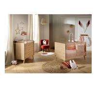 Chambre bÃ©bÃ©, lit bÃ©bÃ© Ã©volutif et commode Ã langer - arty marron TU