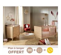 Chambre Bébé, Lit Évolutif Et Commode À Langer - Arty Marron TU