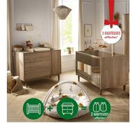 Chambre bébé, Lit évolutif et Commode à langer - MOKKA
