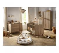 Chambre bébé trio 70x140 cm + commode + armoire Mokka