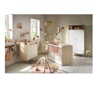 Chambre bébé trio - Lit 120 x 60 cm + Commode 3 tiroirs + Armoire 2 portes - Access - Bois/Blanc - SAUTHON