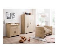 Chambre bébé Trio : Lit 70 x 140 cm + Commode à langer + Armoire AHOI - Chêne - TREND TEAM