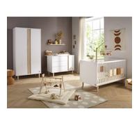 Chambre bébé trio lit évolutif 140x70cm + commode 3 tiroirs 1 porte + armoire Paloma + Plan à langer OFFERT