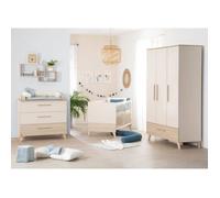 Roba Chambre bébé trio SIDNEY – Lit évolutif 70 x 140 cm + Commode à langer + Armoire Chêne/Beige