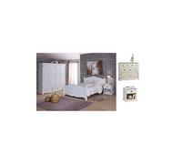 Chambre Blanche Complète Lit 140 - L 149 x l 198 x H 100 cm