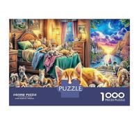 Chambre Chat Confort 1000 Pièces Jeu De Puzzle À Assembler Soi-même pour Développer Les Compétences Logiques Chambre Chat Confortable pour Les Fêtes Et comme Meilleur Cadeau pour Amateurs 52x38cm