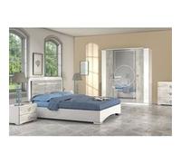 Chambre Complète 140x190cm avec Commode - GOYA - ALTOBUY Blanc G