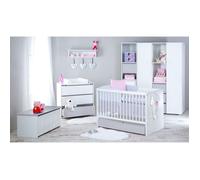 Chambre complète 3 portes Petits-meubles - 125 x 85 x 66cm - Blanc et gris