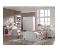 Chambre complete Amori lit gigogne avec bureau et rangements