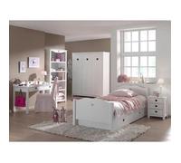 Vipack Chambre complète Amori – lit gigogne avec bureau et rangements