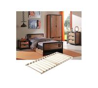 Chambre Complète 90x200cm et Sommier + Armoire 2P - TCHAD -