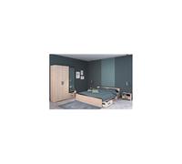 Chambre complete adulte - ZODIAC INDUS - Chene et noir -