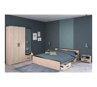 Chambre complete adulte ZODIAC INDUS Chene et PARISOT Noir Noir G