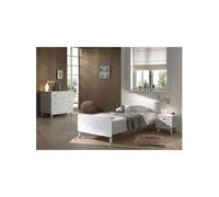 TINY WHITE - Chambre Complète Blanche 90x200cm - VIPACK Blanc G