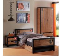 Chambre Complète Enfant 5 Pièces ""Alex"" Marron & Noir