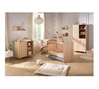 Sauthon - Chambre complète trio bébé Sam Chêne doré - Lit 120 x 60 cm, commode à langer, armoire