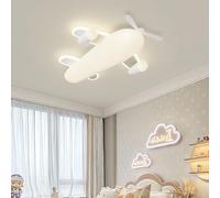 Chambre D’Enfants LED Avions Plafonnier Moderne Créative Chambre à Coucher Gradation Télécommande Plafonnier PE Abat-Jour Für Garçon Enfants Chambre De Bébé L55cm 45w