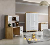 Chambre d'adolescent Chambre d'enfant moderne Armoire Table Commode 3pcs