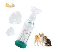 Chambre d'aérosol pour chat, inhalateur Portable pour chien, entretoise avec indicateur respiratoire, masque en Silicone pour équipement vétérinaire, clinique vétérinaire With 0 Mask
