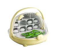 Chambre de croissance pour vers à soie respirante, boîte transparente facile à transporter avec poignée pour le transport sûr de l'habitat Cage de croissance respirante pour vers à soie