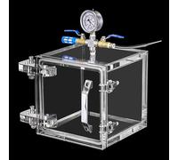 Chambre de dégazage sous vide en acrylique - Boîte de dégazage de laboratoire avec manomètre et valve d'évacuation pour un stockage efficace des articles et des recherches