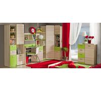 Chambre de jeunes complète Chambre d'enfants Commode Bureau Grande armoire d'angle NOUVELLE
