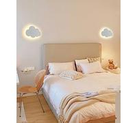 Chambre d'enfant LED Applique Murale Salon Eclairage mural Lumière blanc Lampe de Lecture de chambre à coucher 30cm Nuages créatif Lampe de Nuit de Couloir Lampe de chevet blanc Acrylique lamp de mur