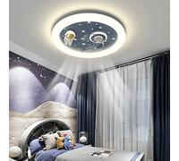 Chambre d'enfant Led Plafonnier Créatif Dessin Animé Astronaute Chambre d'enfant Ventilateurs de Plafond Avec Lumières Chambre Ventilateur De Plafond Lampe Pour Garçons Filles Chambre Ventilateur Lamp
