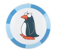 Chambre d'enfant Plafonnier Pingouin Lampe de plafond enfants bleu Lampe pour enfants mur plafond, acier verre, 1x E27, D 25 cm, EGLO 94457