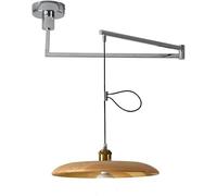Chambre d'enfants décorer en Bois Rustique Suspendu plafonnier plafonnable Bras Swing ajusté Pendentif léger Chrome Long luminaire d'éclairage de Bras Industriel Mid siècle Lustre Moderne po