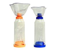 Chambre d'espacement en aérosol - Inhalateur d'asthme compact avec masques (convient pour enfants et adultes) (2)