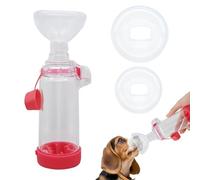 Chambre d'inhalation pour Animaux,Inhalateur pour Animaux,Chambre Aérosol,2 Masques pour Chats et Chiens,Aide Respiratoire Compagnie,Léger,administrer des médicaments à Votre Animal (Rose)
