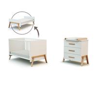 Chambre DUO Lit bébé évolutif 70x140 + Commode Canaille
