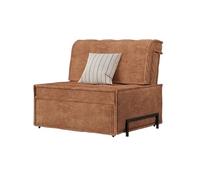 Chambre Fauteuil-lit Convertible avec Dossier réglable, idéal for Petits Appartements, Salons, Chambres et couloirs Utilisation Polyvalente(Bruin)