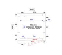 Congélateur armoire CombiSteel Chambre Froide Négative & Groupe Négatif - Hauteur 2200 mm - - - 1500 x 2100