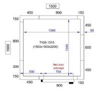 Chambre Froide Négative Pro Line Avec Groupe Négatif - Hauteur 2200 mm - Combisteel - - Acier inoxydable1800 x 1800 NC