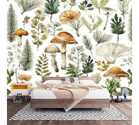 Chambre Papier Peint 3D PanoramiqueChampignons de La ForêT 250x175 cm Papier Peint Intissé Mural Multicolore pour Salon Canapé TV Fond Décoration, Personnalisable Grande Taille