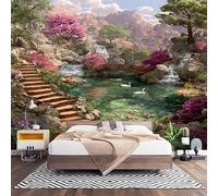 Chambre Papier Peint 3D PanoramiquePaysage Merveilleux 350x256 cm Papier Peint Intissé Mural Paysages Naturels pour Salon Canapé TV Fond Décoration, Personnalisable Grande Taille