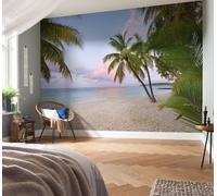 Chambre Papier Peint Matin En Paradis Mural Décor 368x248cm Palmier Plage