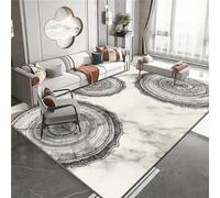 Chambre parentale Decoration Motif de souche géométrique Abstrait Noir Blanc Tapis de Jeu Tapis de Salon Moderne 160x200cm