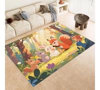 Chambre Poil Ras Hérisson De Dessin Animé, Tapis Salon Vintage Thème Animalier Amusant Lavable, Style Bohème, À Poils Courts, Style Vintage, Doux, Antidérapant, Pour Chambre À Coucher 80X150Cm