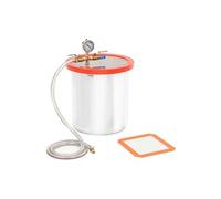 Chambre sous Vide Acier Résines de Dégazage Silicone et Epoxydes Collecteur Electrique Jauge à Vide à Huile de Silicone Vacuomètre 18,9 L