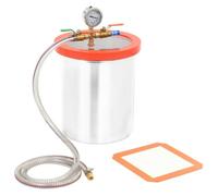 Chambre sous vide - vidaXL - 11,42 L - Acier inoxydable - Couvercle acrylique - Dimensions 24,5 x 27 cm