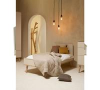 Chambre trio lit bébé 70x140 cm évolutif en lit enfant + armoire XL + commode avec plan à langer Flow Argile & Oak