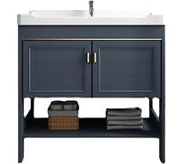 Chambre Vity Armoire avec évier sur Le Dessus Combo Set, évier Simple, Sol Stding Laundry Tub Station De Lavage HD Bassin avec étagères De Rangement, pour AR, Cabinet, 71 * 48cm/28 * 18.8in